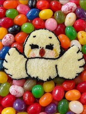 Little Chicken Chicy Chik-A-Dee Yellow Seed Bead Easter Coin Purse NWOT